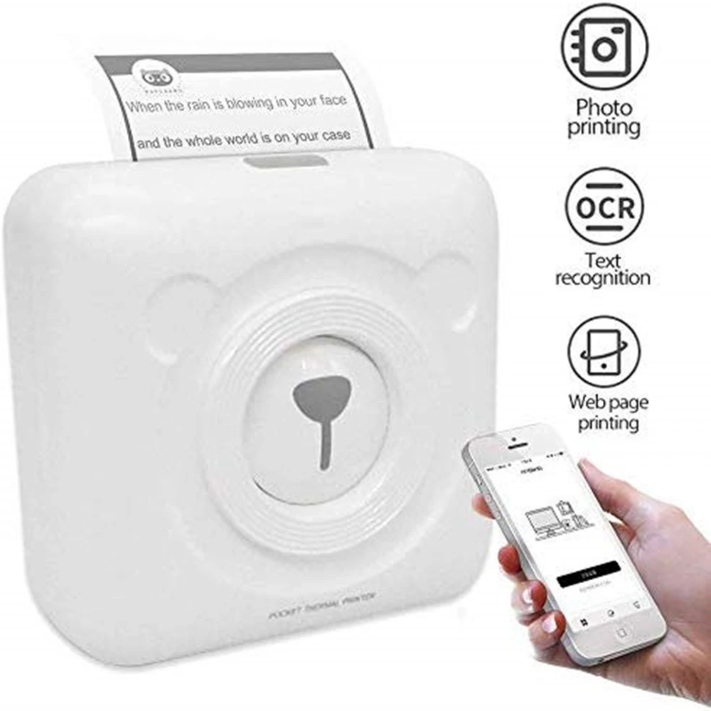 Портативный мини Bluetooth термопринтер карманный мобильный телефон портативная
