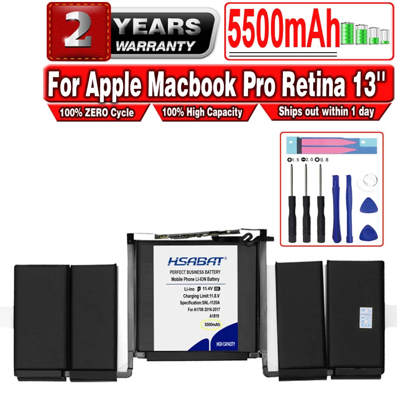 上質で快適 Habsat Macbook Pro 13 A1819用ラップトップバッテリー 5500mah A1706 16マザーボード用 タッチバー 人気満点 Portugal Cookingexperience In