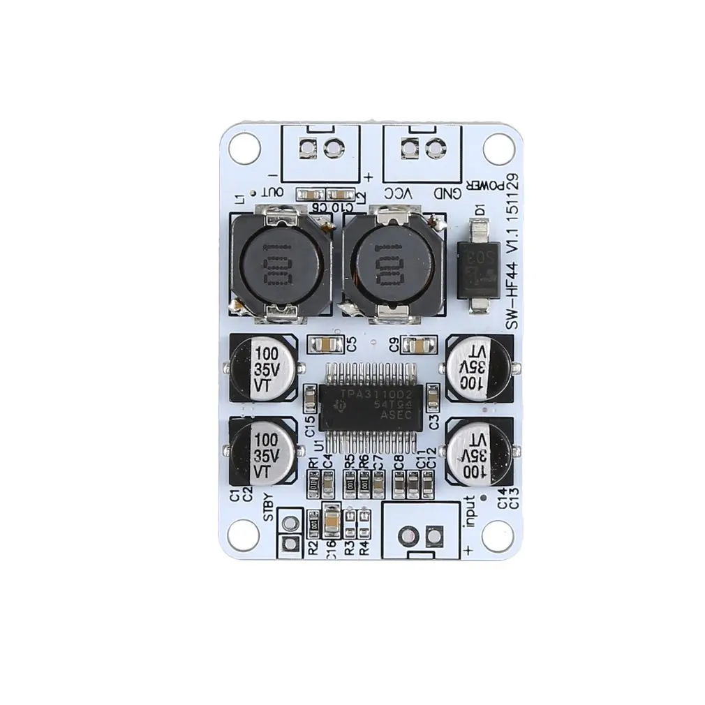 

Ultra-Small Digital Power Amplifier Board Tpa3110 Pbtl Mono Digital Power Amplifier Board 30W Hf44
