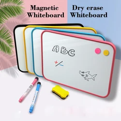 Tableau blanc magnétique Double face pour écriture et effacement à sec, outils de dessin Manga pour enfants, tableau pour messages pratiques 