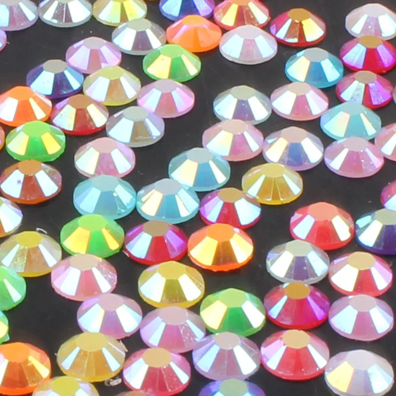 

2mm 1000Pcs Rhinestones Crystal Clear AB Non Hotfix Flatback Nail Rhinestoens For Clothes Nails 3D Nail Art Decoration PS0051#