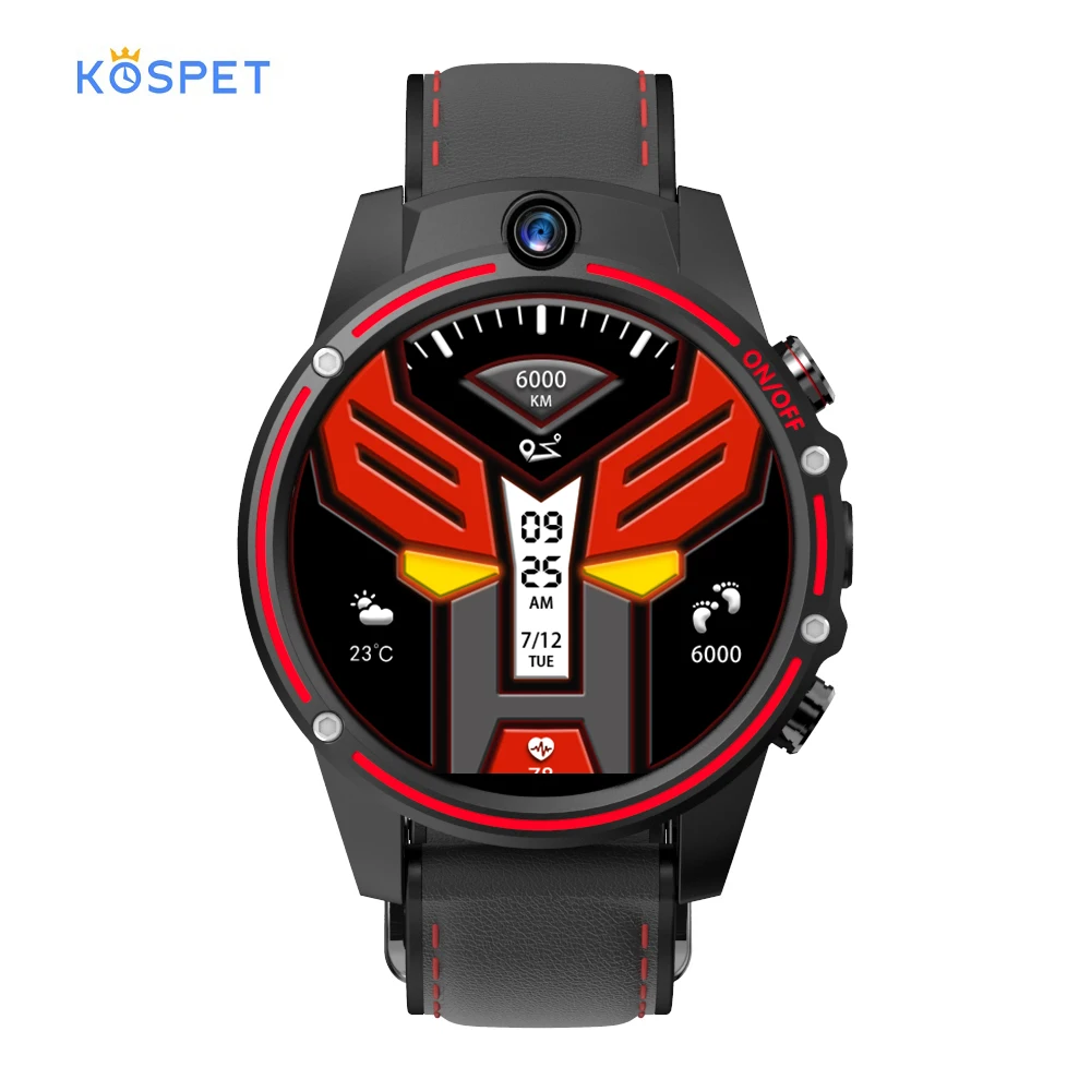 Спортивные Смарт-часы Kospet Vision, мужские часы, 4G, двойная камера, умные часы, цифровой ips дисплей, водонепроницаемый FDD LTE RAM3GB+ ROM32GB