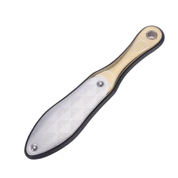 

Stainless Steel Feet Files Rasp Oval-shape Pedicure Callus Remover for Feet Care (Gold)