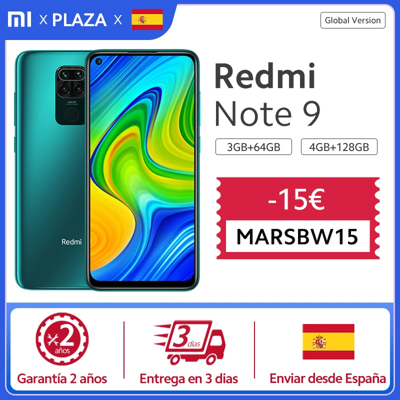 Глобальная версия Xiaomi Redmi Note 9 64 Гб 128 NFC Смартфон MTK Helio G85 Восьмиядерный 48MP камера AI