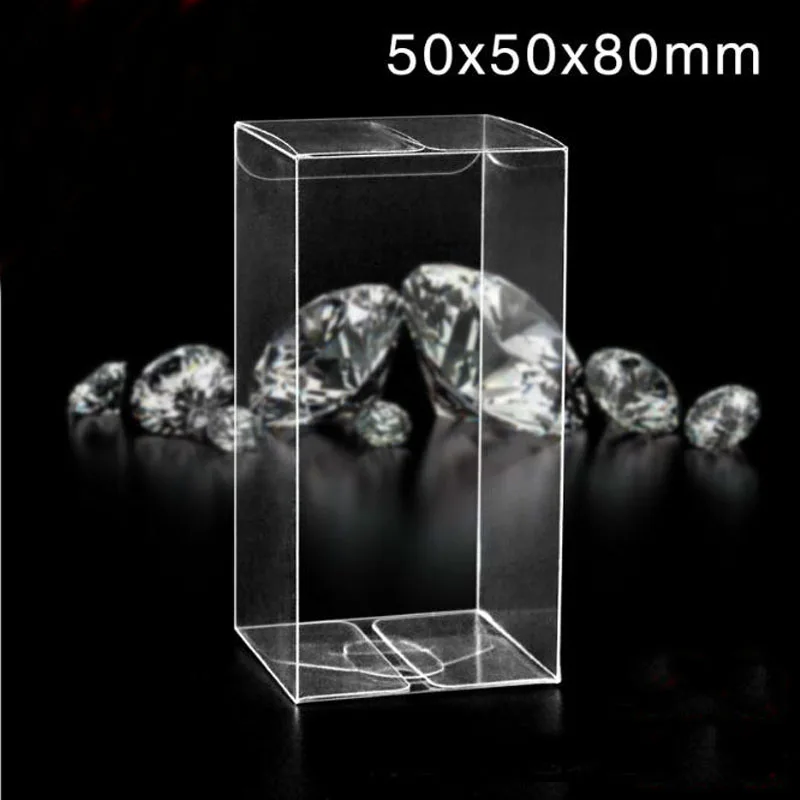 

1000pcs Clear Plastic Box Macaron Box 5cmx5cmx8cm Anti Scratch Wedding Party Sweet Package Holder Reception Supplies