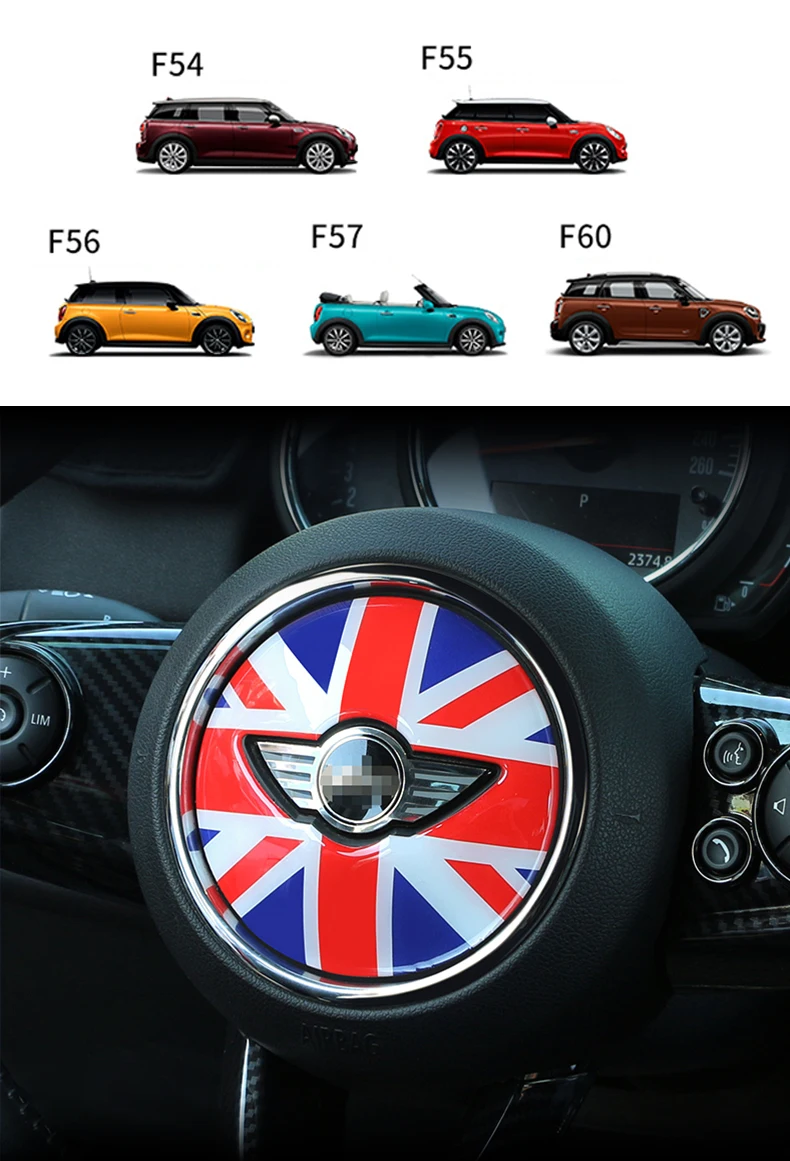 Автомобильный руль, декоративные эпоксидные наклейки для MINI Cooper S F54 F55 F56 F57 F60, автомобильные аксессуары, модификация интерьера