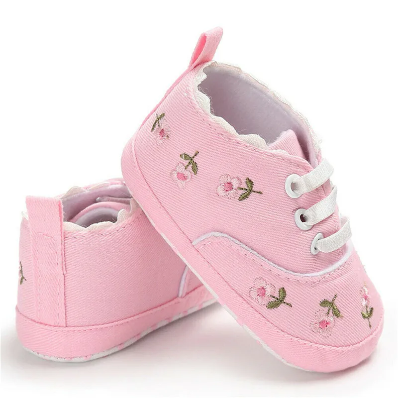 Цветочный Младенец Малыш Ребенок Девочка мягкая обувь подошва обувь для малышей Повседневная обувь летние кроссовки принцессы Милая обувь 710 - Цвет: Розовый