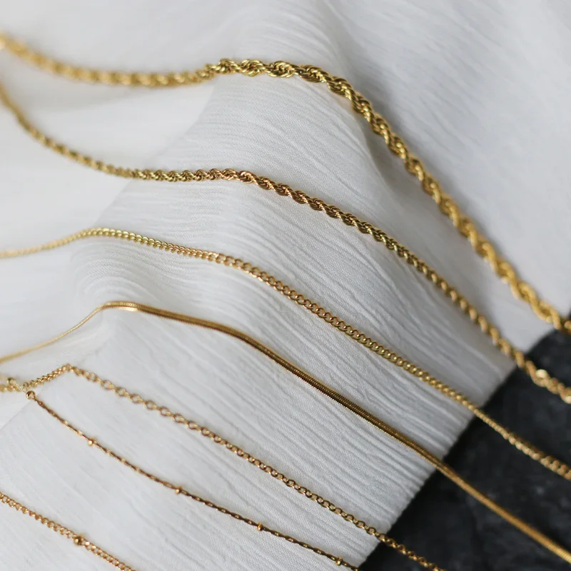 Смешанный стиль 316L Ожерелье Из Нержавеющей Стали Цепочка Donot Fade ювелирные изделия золотые женские звенья цепи ожерелье аксессуары