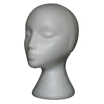 

Female Styrofoam Foam Mannequin Manikin Head Model Hat Glasses Display Foam Mannequin Head Model Hat Wig Display Stand Rack