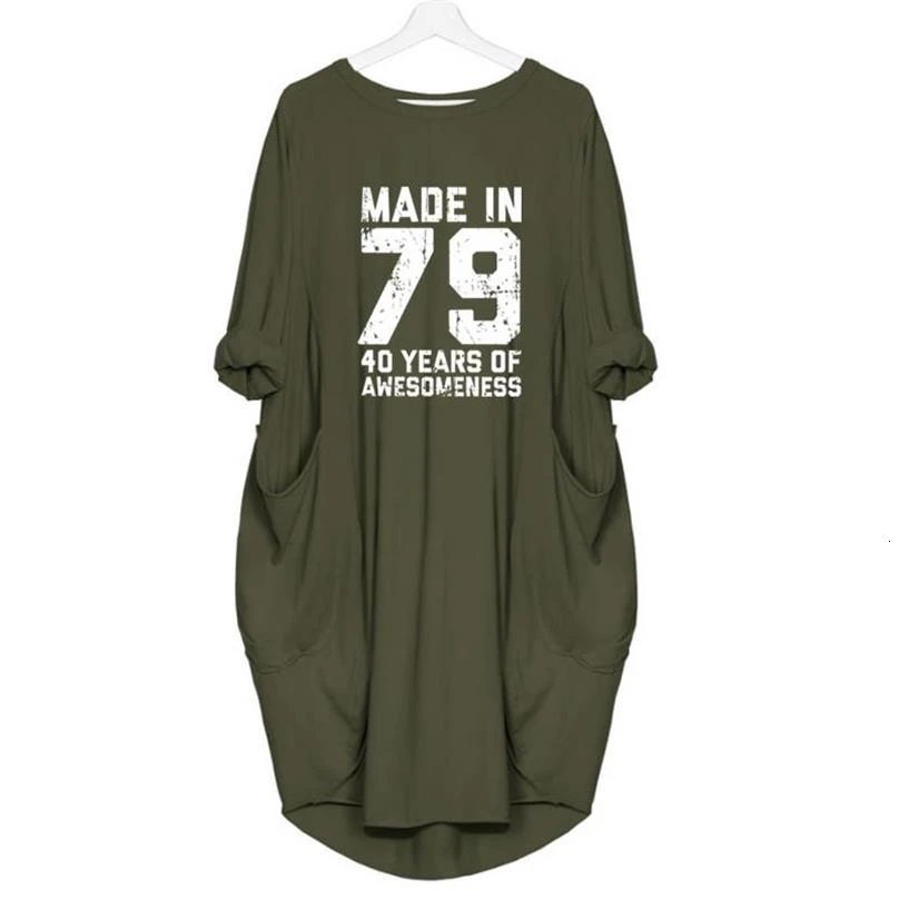 Новая модная футболка для женщин карман 79 с буквенным принтом Топы Harajuku размера плюс хлопок летняя уличная одежда панк Kyliejenner Весна - Цвет: Green
