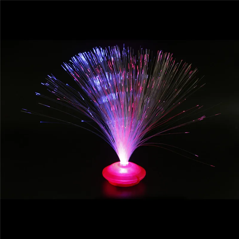 1PC Novelty Color Changing LED Fiber Optic Night Light Lamp Stand Decor Children Christmas Gift night lamp For Party