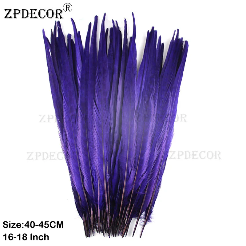 Zpdecor 40-45 см перья фазана для поделок - Цвет: Фиолетовый
