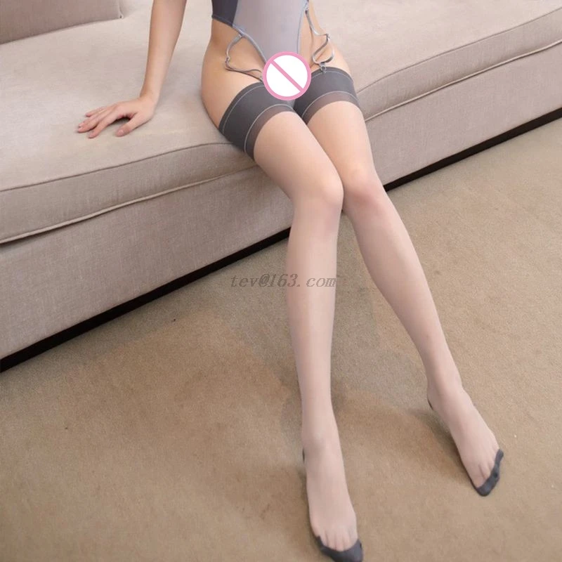 Женские пикантные цветные блочные нейлоновые длинные ультратонкие прозрачные