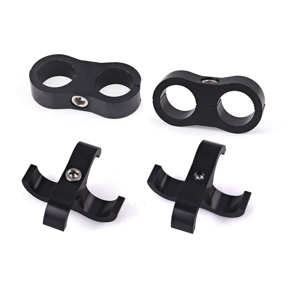 RASTP-4Pcs 20mm Billet AN10 Fuel Hose Tube Seprator Divider Clamp aluminum line separator RS-HR013-4pcs-AN10