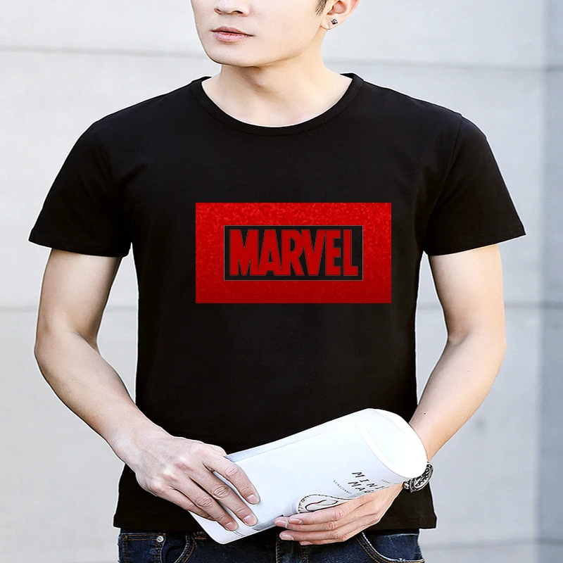 LUS LOS Новая летняя модная футболка Marvel футболка Мстители идеальный подарок уличная одежда Топы Футболка в стиле Харадзюку мужские футболки - Цвет: XMT0325