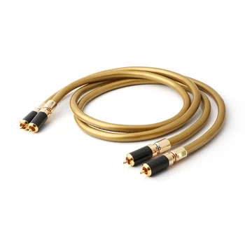 

Pair cardas Helexink Golden 5 C RCA interconnect Cable with carbon fiber RCA plug connector HI-End 5N Copper HIFI RCA Cable