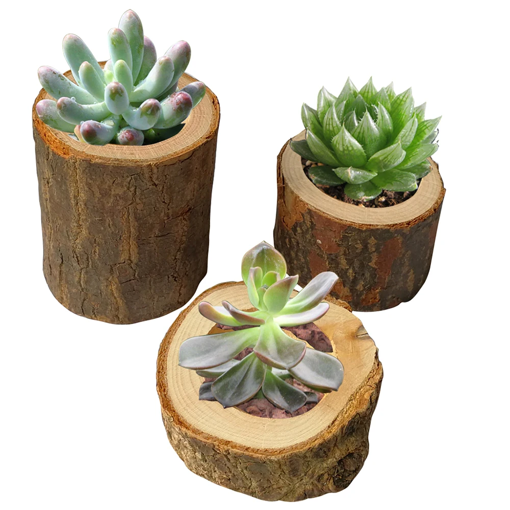 Дизайн столба Подсвечники Tealight деревянный подсвечник Мини цветочный горшок украшение дома и сада