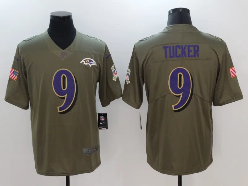 Коричневый Мужская одежда Baltimore Lamar Jackson Terrell Suggs c. J. Mosley Joe Flacco Джастин Такер игровая цветная Футбольная форма - Цвет: Коричневый