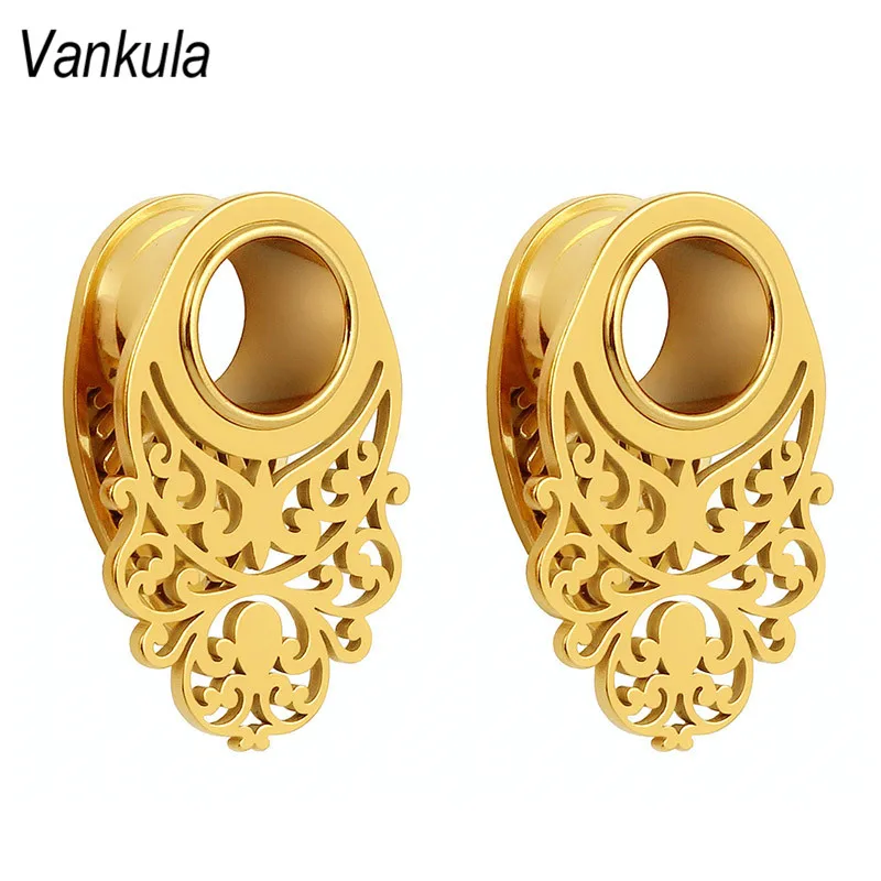 Vankula 2 шт. Новое поступление модные беруши туннель 316L Нержавеющая сталь ювелирные