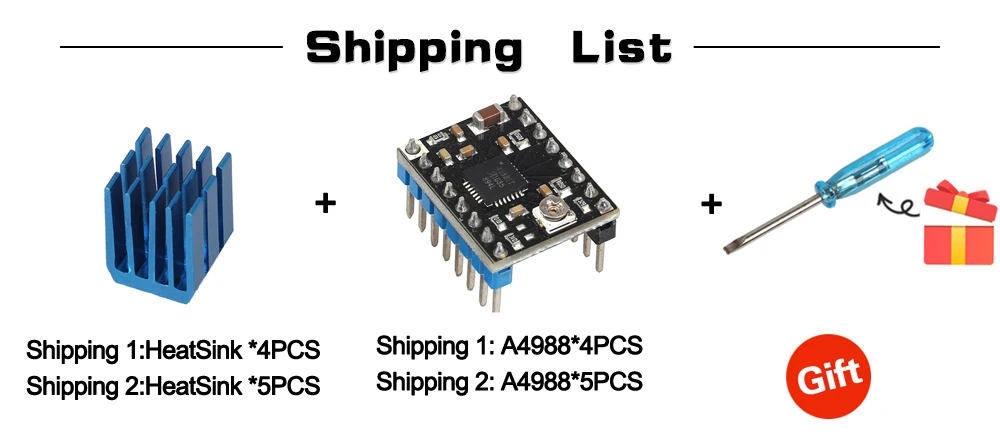 A4988 45pcs SHIPPING LIST