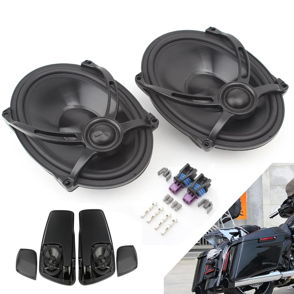 Колонки с крышкой сиденья для мотоцикла, 5x7 дюймов, для Harley Touring Electra Glide Street Road Glide Road King FLHTCU FLHR FLTR 1994-2023 1 25 32mm universal highway clamp footrest pegs for harley touring electra street flhr glide sportster dyna glide road