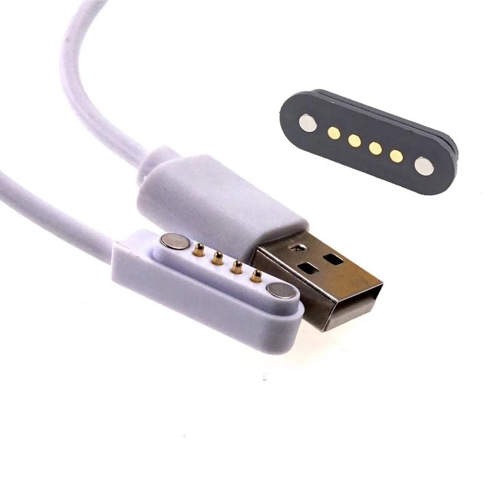 

60CM Universal Smartwatch Charger Cable Magnetic Charging Cable 4-Pin USB Charger Cable Charging Data Transfer Type A Male Femal