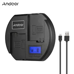 Andoer быстрое зарядное устройство Двухканальное зарядное устройство для камеры цифровой ЖК-дисплей USB вход для Nikon EN-EL15 батарея