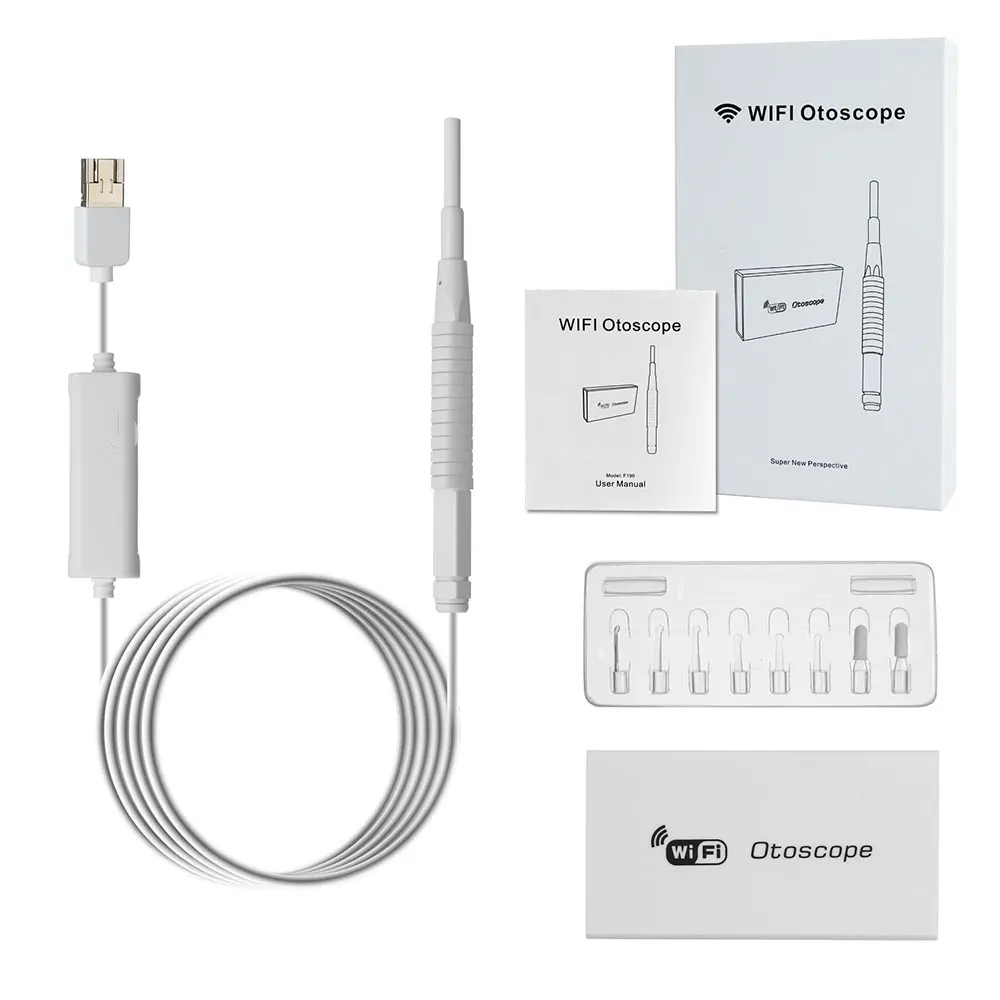 Wifi Endoscope Camera Wifi Endoscope Ear Cleaning Endoscope HD 3.9mm Multifunctional 3 in 1 Otoscope Clear Tool Earpick