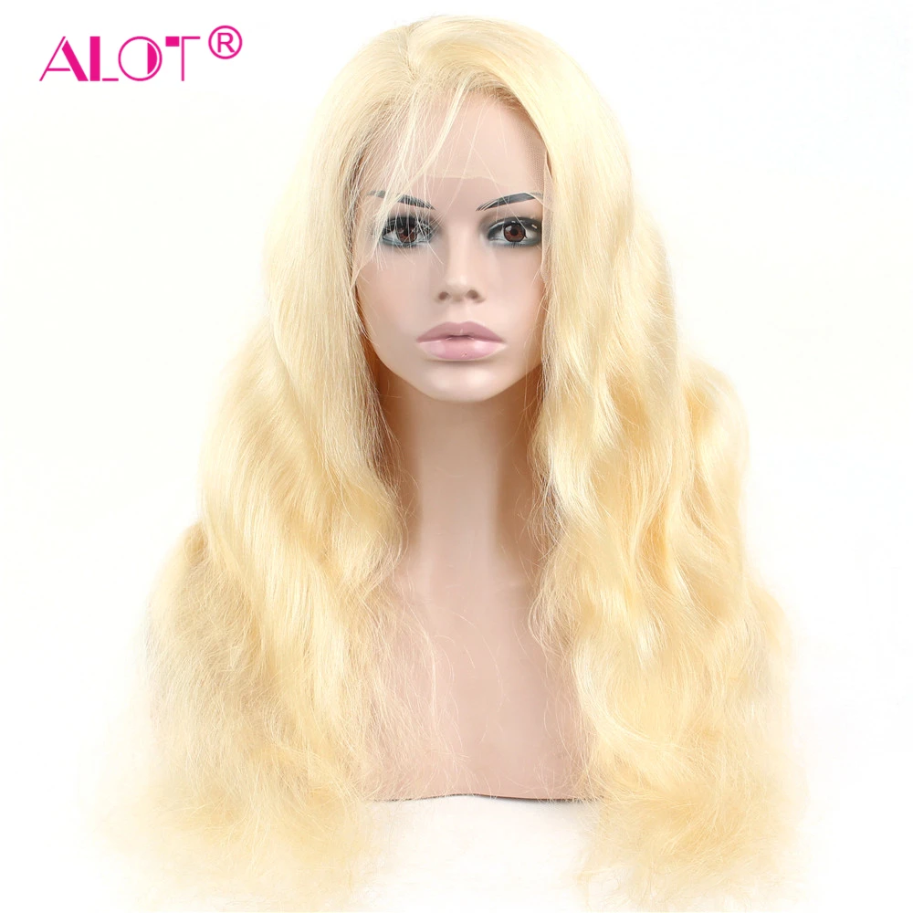 Glueless 613 медовый блонд кружевной передний парик их натуральных волос 150% прозрачное кружево бразильский объемный волнистый парик из натуральных волос