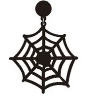 Acrylic Halloween Spider Web Bat Pumpkin Moon Coffin Love Skull Earrings acrylic earrings spider earrings