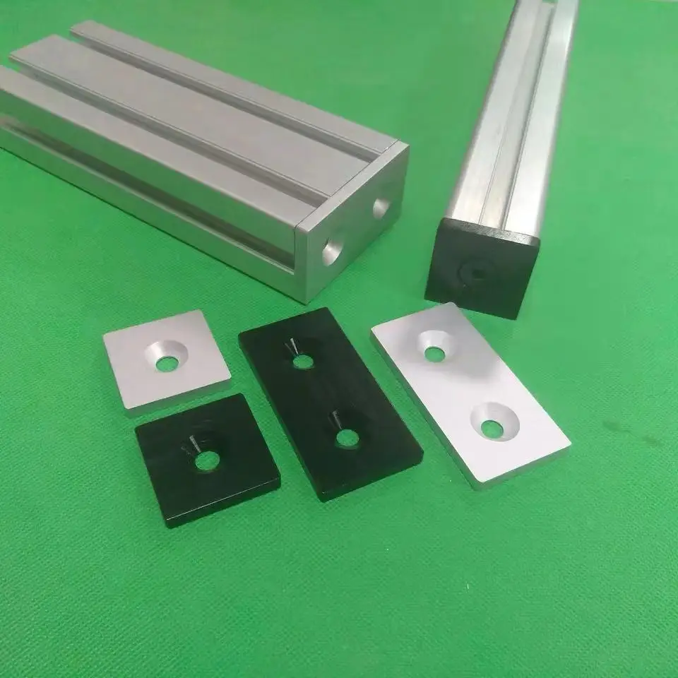 

Al End Cap Cover Plate With Single or Double Holes for 2020 3030 4040 4545 EU Aluminum Profiles Black Or Silver Color