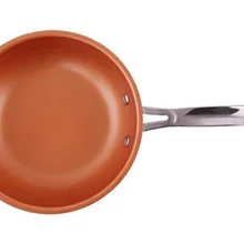 24 см круглая медная антипригарная сковорода для стейка, яиц, сковорода, кухонные инструменты для приготовления пищи