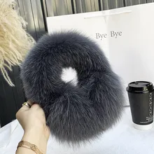 Женские меховые наушники с натуральным лисьим мехом, зимние теплые плюшевые шарфы из натурального Лисьего меха, двойное использование для улицы, наушники для защиты от холода, шарф