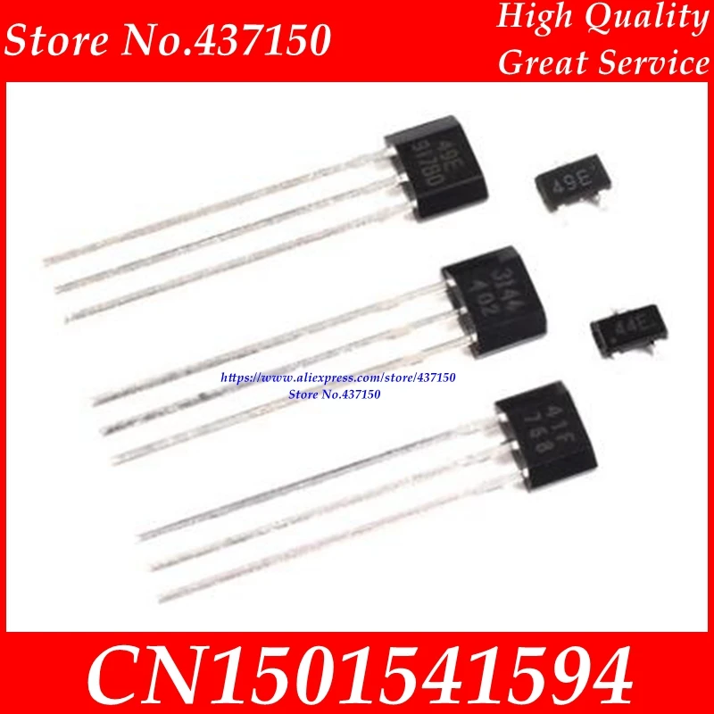 10 шт. X A3144E A3144 3144 элемент Холла датчика 44E OH44E Электроника TO 92 SOT 23 SMD DIP SS49E 49e OH49E