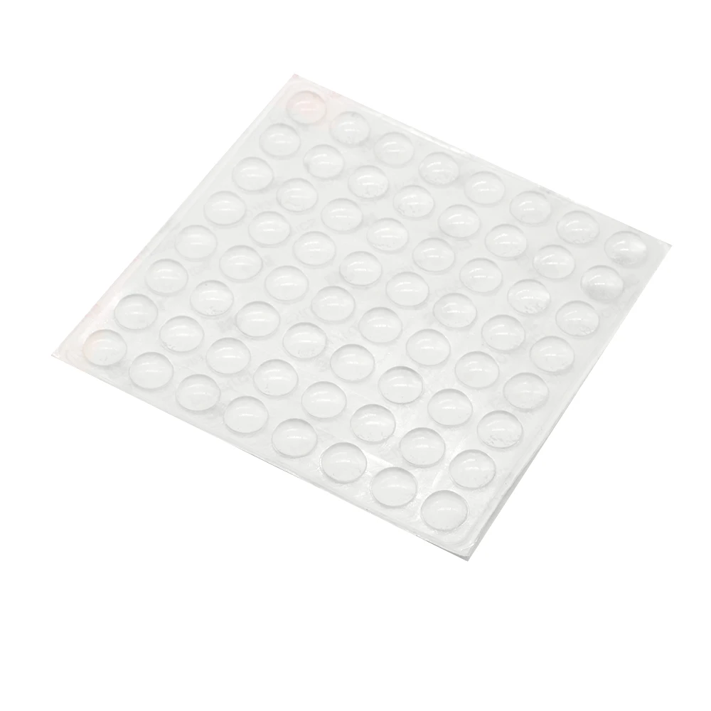 50pcs Door Stopper Silicon Rubber Kitchen 5MM Thickness 11mm*5mm Cabinet Self Adhesive Stop Damper Buffer Pad Furniture Hardware