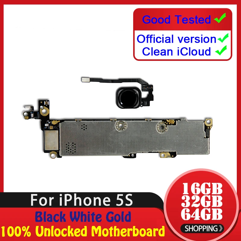 Заводская разблокированная материнская плата для iPhone 5S без/с сенсорным ID, полностью Рабочая разборная материнская плата для iPhone 5S материнская плата