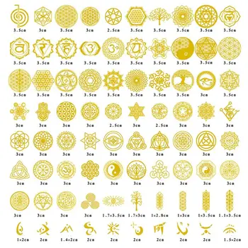 

80Pcs Copper Orgonite Sticker Tree Life Energy Tower Pyramid Epoxy Resin Crafts N0HE