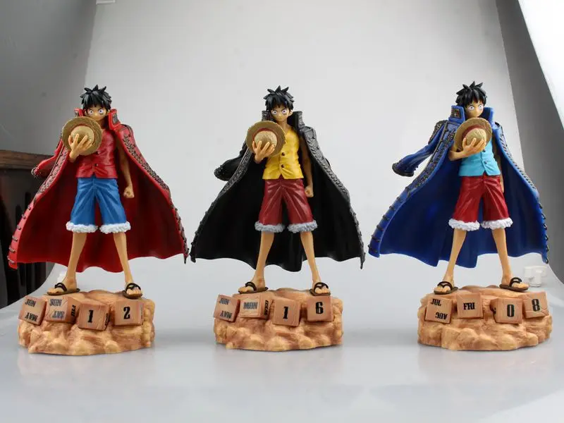

One Piece/Navigation Calendar Group Vertical Type Straw Hat luffy captain Red/Yellow/Blue Boxed Garage Kit Decoration
