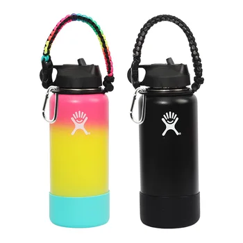 

Hydro Flask 18 OZ / 32 OZ Vacuum Thermos Stainless Steel Portable Bottled Water Colorful Lid Water Bottle + Cup Set + Cup Rope