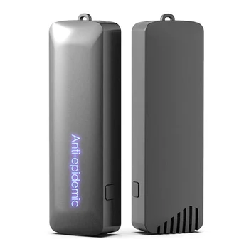 

2 Pack Personal Wearable Air Purifier Necklace USB Mini Portable Air Freshener Ionizer Negative Ion Generator Gray