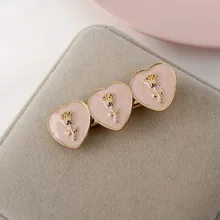 Sansummer, новинка, хит, модное, розовое сердце, роза, для вечеринки, для девушек, изысканный головной убор, заколка для волос, романтическая, простая, популярная, для женщин, ювелирное изделие