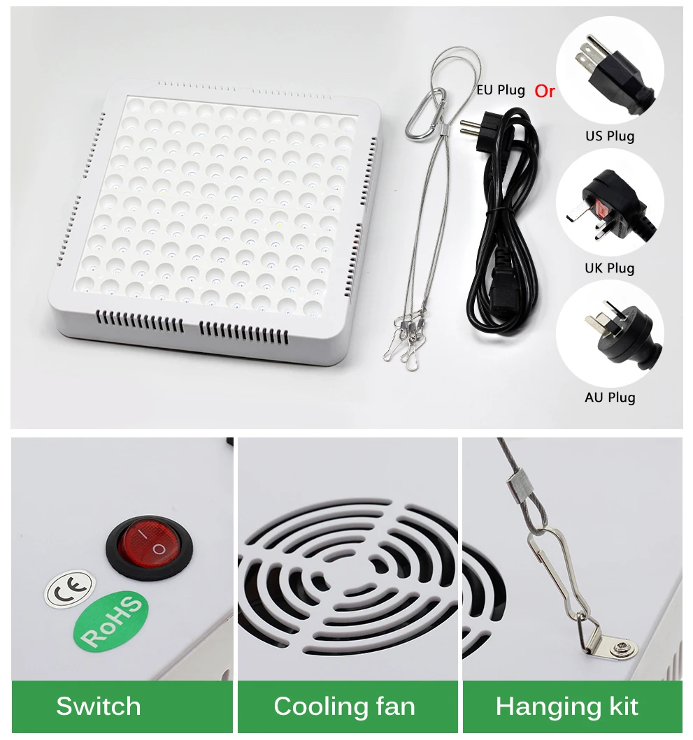 Description Picture 6 of item1000W LED Grow Light  For Indoor Plant Grow Bulb AC85-265V Full Spectrum LED Grow Light SMD3030 LED Chips For Veg and Blooming