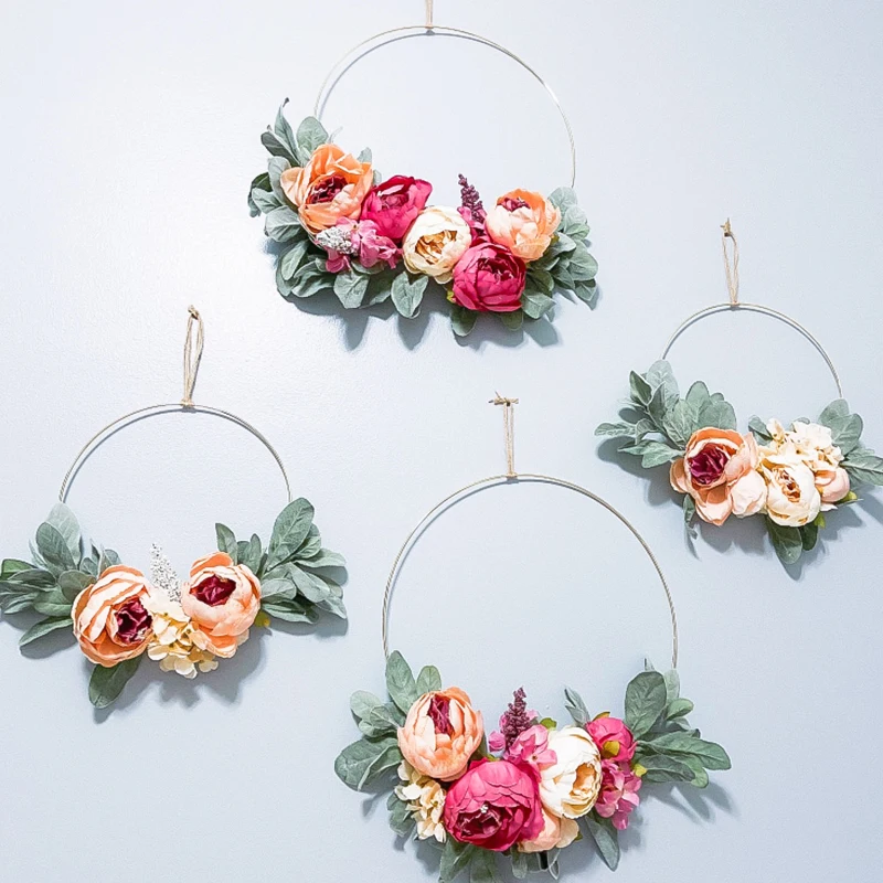 

10-40cm Metal Hoop Wreath Frame Wire Ring Flower Garland Holder Rings DIY Macrame Floral For Wedding Decoration Dream Catcher
