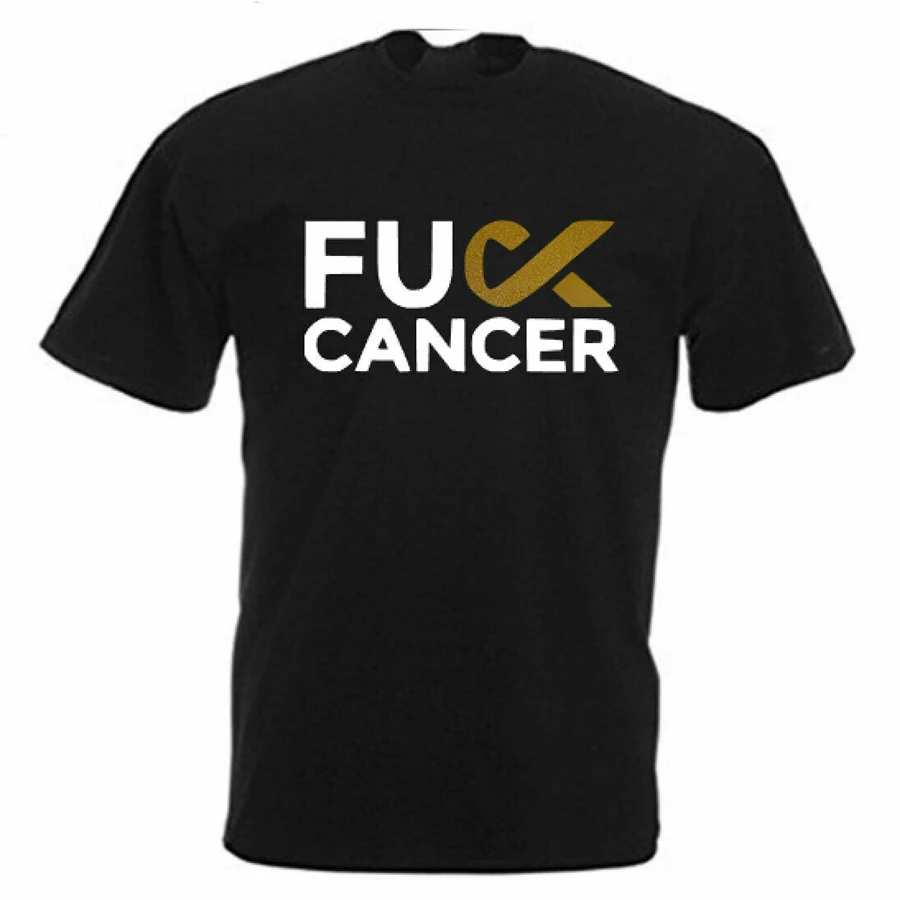 Fuk Cancer Мужская футболка с раковой лентой унисекс | одежда