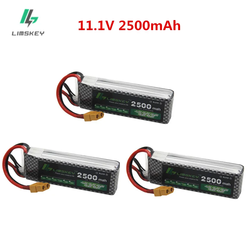 3 шт./лот 3S 11 1 В 2500 мАч 35C LiPo батарея XT60/T/JST/EC5 разъем для RC автомобиля самолет