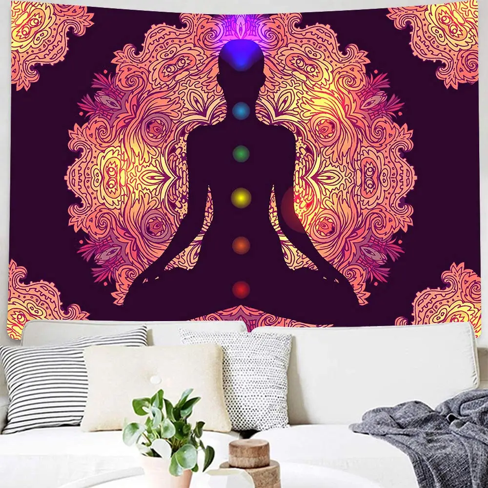 Мандала дизайн медитация дзэн Psychedelic настенный подвесной хиппи для спальни гостиной