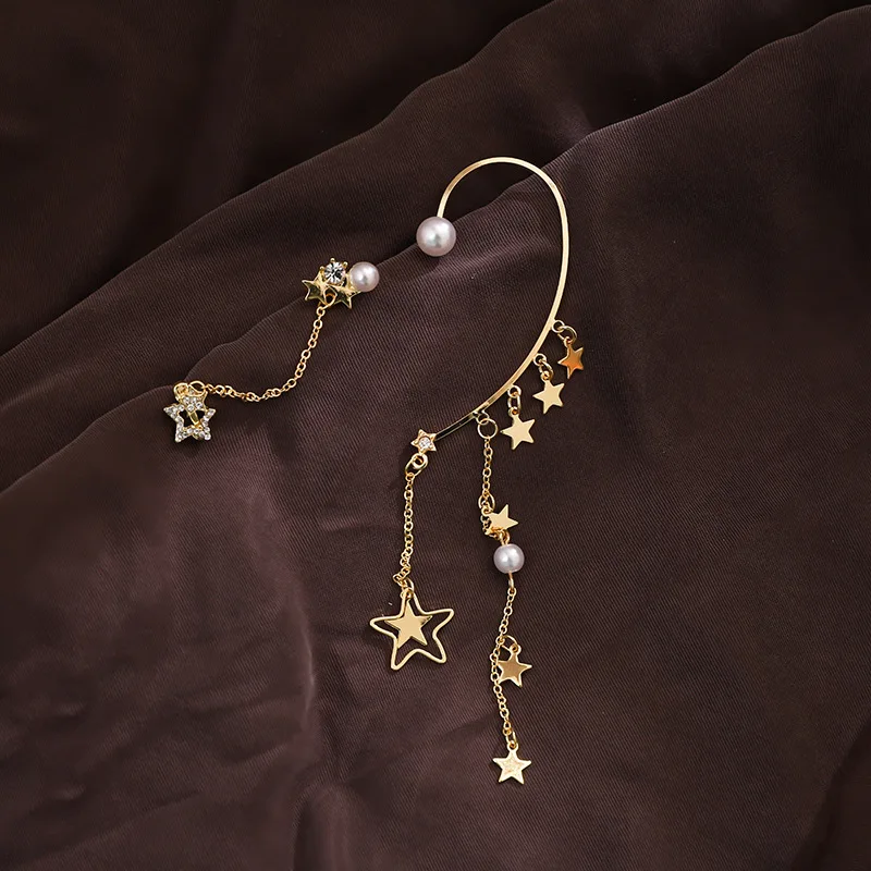 Серьги Jinwateryu в старинном стиле Hanfu серьги цепочки клипсы форме сердца для девушек