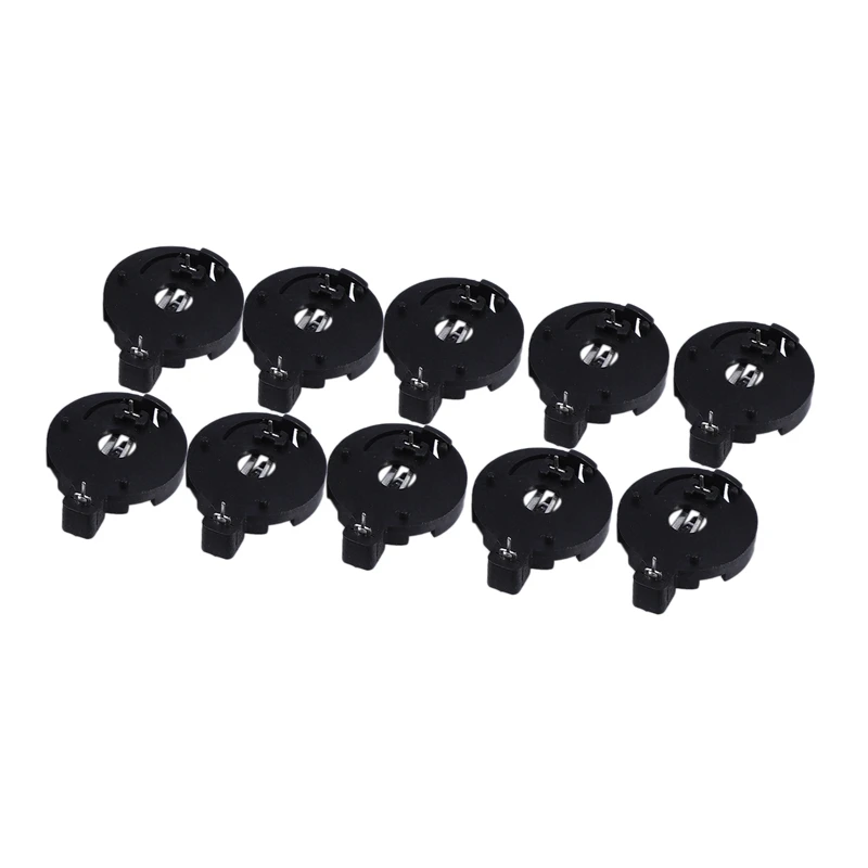 

10 pcs 2 pins round shape for CR / LIR 2032 2025 2016 button cell battery holder