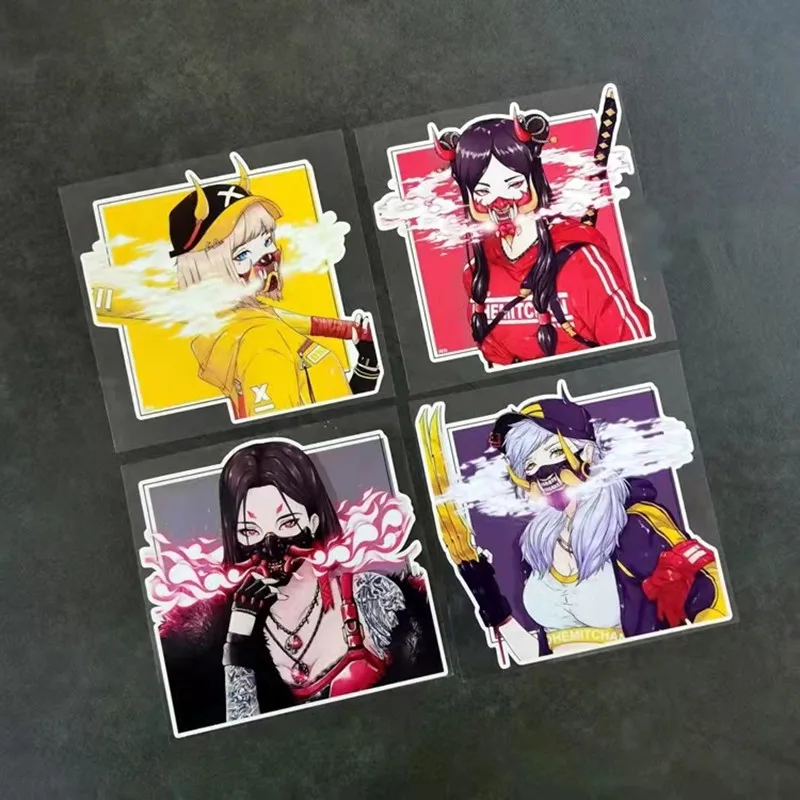 

Car Sticker JDM Japanese Girl Cartoon Anime Sticker Waterproof Notebook Skateboard Motorcycle Styling DIY Reflective Sticker