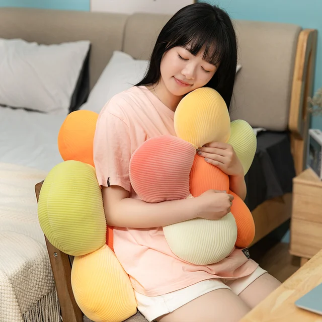 1pc 40-60cm Colorful Plant Flowers Plush Toy Beautiful Flower Plush Cushion Stuffed Soft Sofa Bed Pillow Girls Room Decor Gift 5